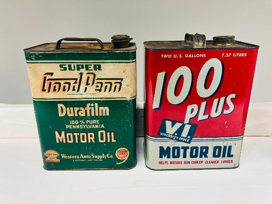 Pair Of Two Gallon Oil Cans