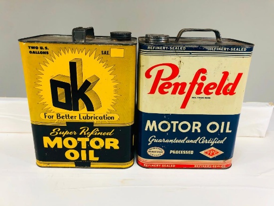 Pair Of Two Gallon Oil Cans
