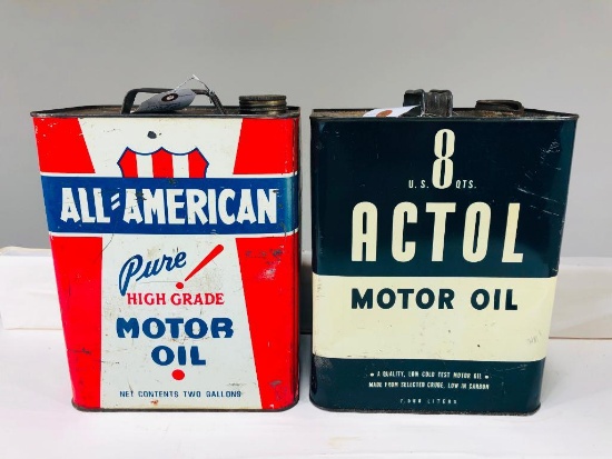 Pair Of Two Gallon Oil Cans