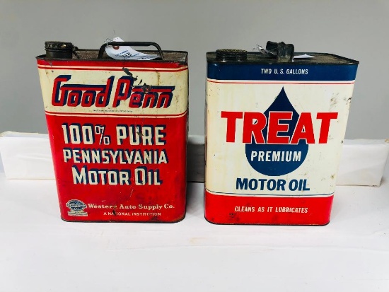 Pair Of Two Gallon Oil Cans