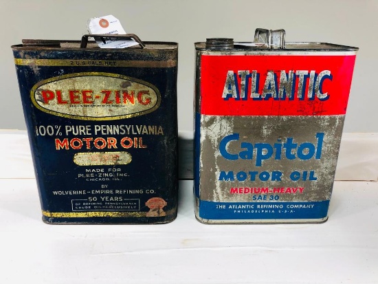 Pair Of Two Gallon Oil Cans