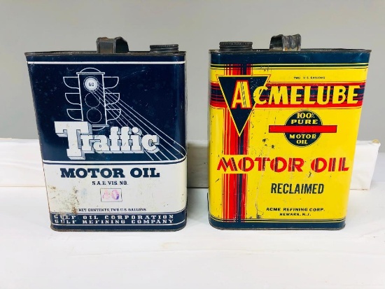 Pair Of Two Gallon Oil Cans
