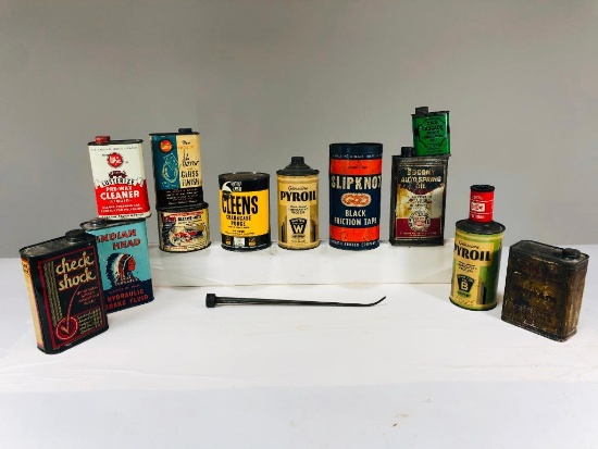 Lot Of 13 Various Automotive Tins