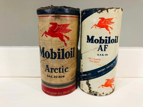 Pair of Wartime Era Cardboard Mobil Quarts