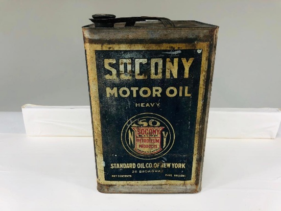 Early Socony 5 Gallon "Heavy" Oil Can