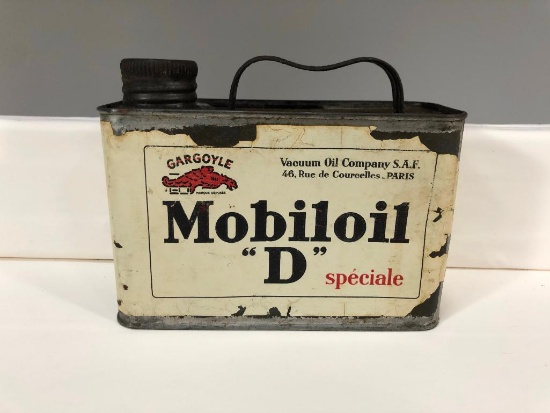 Early French Mobil Gargoyle "D" Oil Can