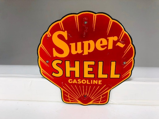 Super Shell Gas Pump Plate