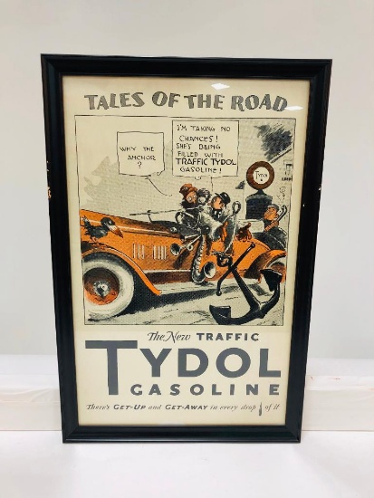 Tydol Gasoline New Traffic Framed Ad