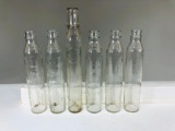 Lot Of 6 Shell & Pure Oil Quart Bottles