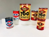 Lot Of 6 Various DX Oil Cans