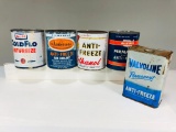 Lot Of 5 Various Antifreeze One Gallon Cans
