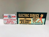 Lot Of 2 Reddi Kilowatt Signs