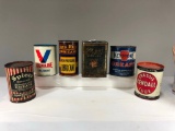 Lot Of 6 various Grease Cans