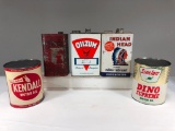 Lot Of 5 Various One Gallon Cans