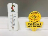 Reddi Kilowatt License Plate Topper & Thermometer