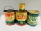 Lot Of 4 Various Enarco Grease Cans