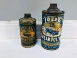 Pair Of Ideal Cream Polish Tins