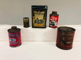 Lot Of 5 Early Auto Tins
