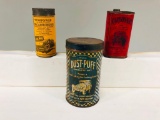 Lot Of 3 Early Cleaner Tins