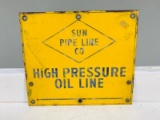 Sun Oil Pipe Line Porcelain Sign
