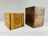 Two Early Wemco And Veedol Wood Crates