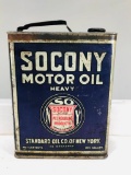 Socony Heavy One Gallon Oil Can