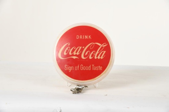 Drink Coca Cola Round Plastic Light Up Sign