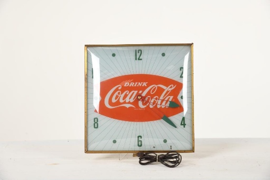 Coca Cola Fishtail Light Up Pam Clock