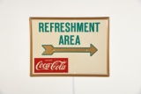 Coca Cola Refreshment Area Sign