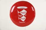Coca Cola Button With Cup Decal