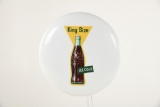 Coca Cola Button With King Size Bottle Decal