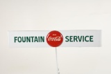 Fountain Service Sled W/Button Sign