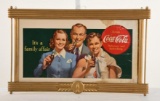 Coca Cola It's A Family Affair Cardboard Sign