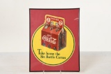 Coca Cola 6 Pack Framed Decal