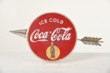 Ice Cold Coca Cola W/Arrow Sign