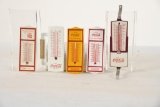 Lot Of 5 Different Small Coca Cola Thermometers
