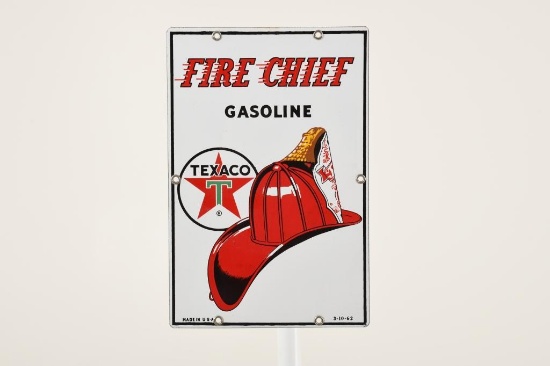 Texaco Fire Chief 12"X8" Gas Pump Plate