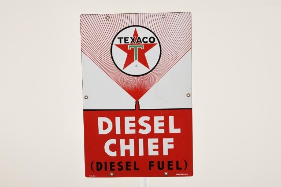 Texaco Diesel Chief Gas Pump Plate