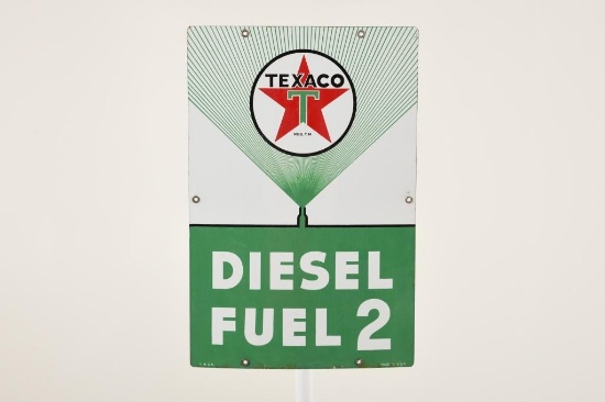 Texaco Diesel Fuel 2 Gas Pump Plate