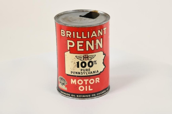 Brilliant Penn Johnson One Quart Oil Can