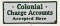 Colonial Charge Accounts Accepted Here Sign