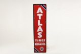 Self Framed Atlas Standard Oil Tires Repairs Sign