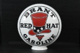 Rare Brant Red Hat Gas Pump Globe