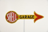 Shell Garage Diecut Arrow Sign