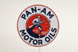 Pan-Am Motor Oils Curb Sign