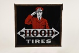 Hood Tires Sign W/Wood Frame