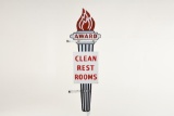 Die Cut Standard Oil Clean Rest Rooms Award Sign