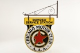 Bonded Service Station Chicago Motor Club Sign