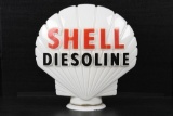 OP Raised Letter Foreign Shell Diesoline Gas Pump Globe