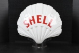 Foreign Shell OP Milk Glass Globe